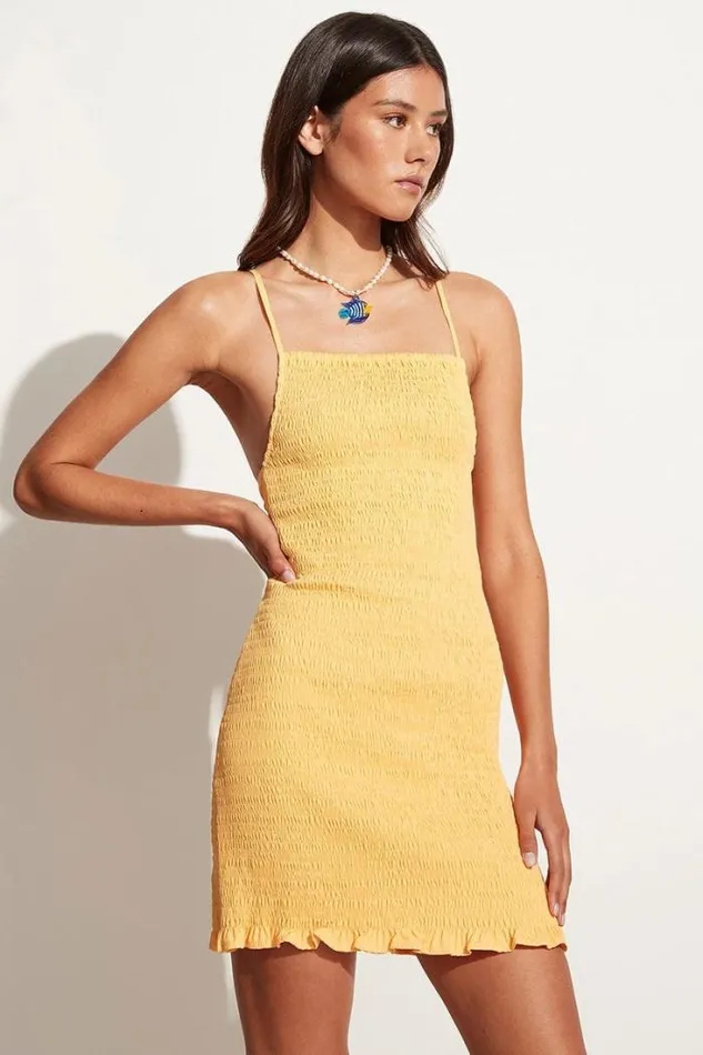 Women Faithfull The Brand Mini Dresses Alani Mini Dress Papaya 8211 Final Sale