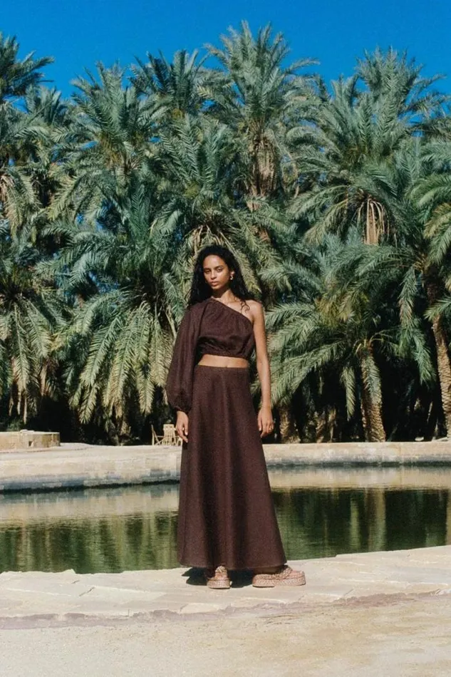 Women Faithfull The Brand Skirts and Shorts Heba Skirt Cacao