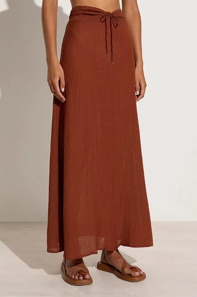 Women Faithfull The Brand Skirts and Shorts Leonardo Skirt Cinnamon 8211 Final Sale