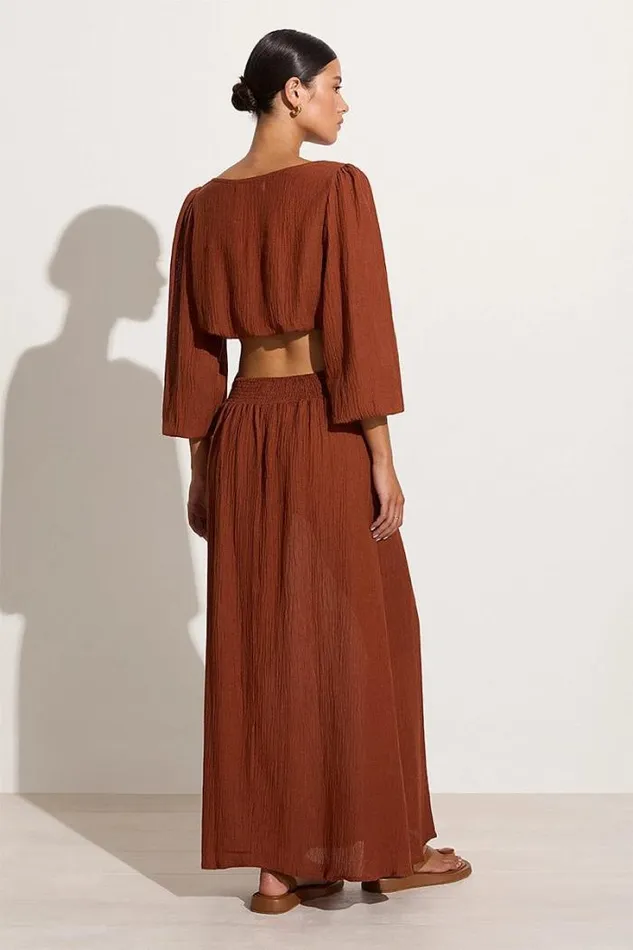 Women Faithfull The Brand Skirts and Shorts Leonardo Skirt Cinnamon 8211 Final Sale
