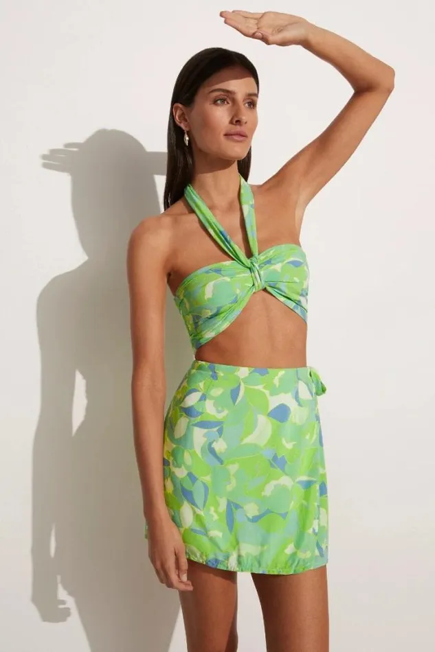 Women Faithfull The Brand Skirts and Shorts Lucio Wrap Skirt Galarosa Print 8211 Final Sale