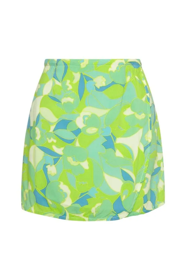 Women Faithfull The Brand Skirts and Shorts Lucio Wrap Skirt Galarosa Print 8211 Final Sale