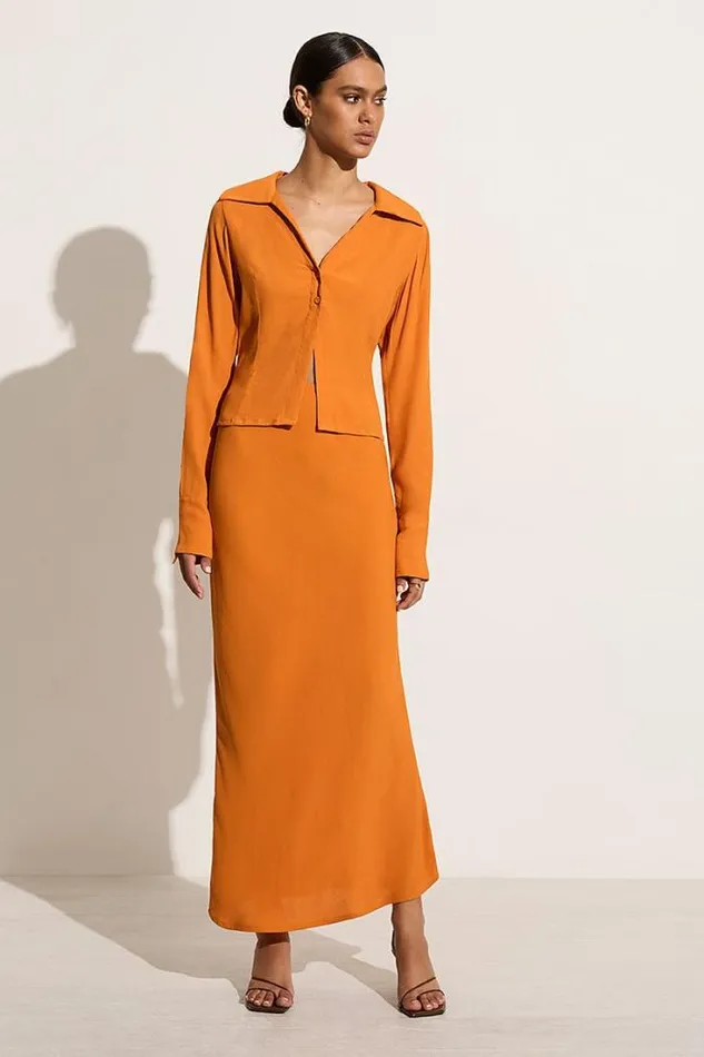 Women Faithfull The Brand Skirts and Shorts Sinem Skirt Orange