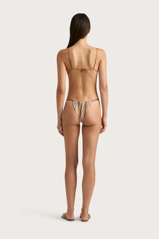 Women Faithfull The Brand Swim Elea Bikini Top Terracotta Stripe