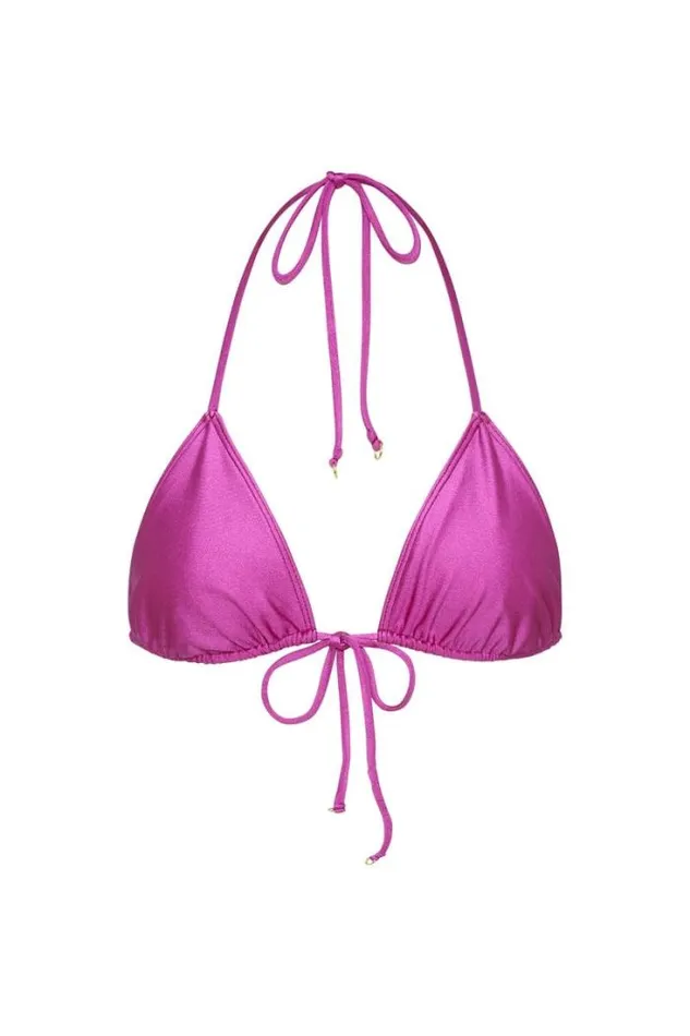 Women Faithfull The Brand Swim Hollis Bikini Top Magenta 8211 Final Sale