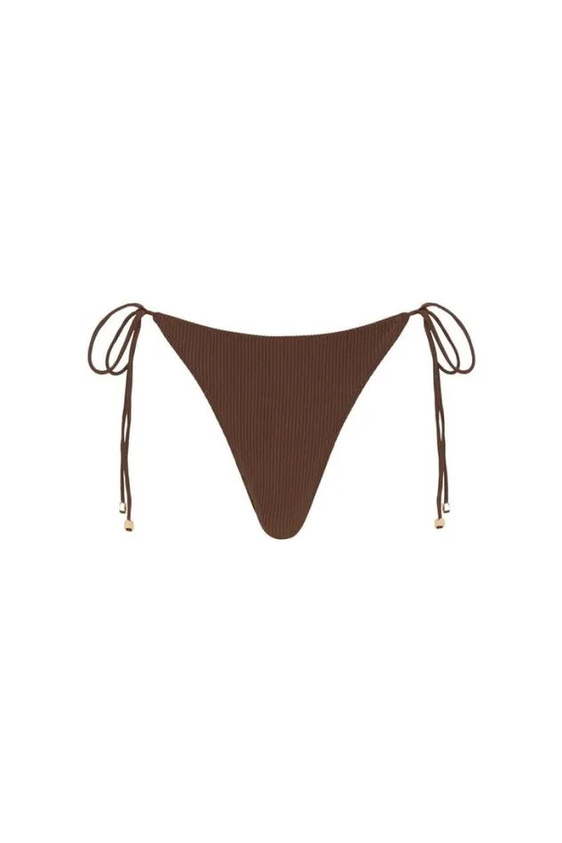 Women Faithfull The Brand Swim Leo Bikini Bottoms Coffee 8211 Final Sale
