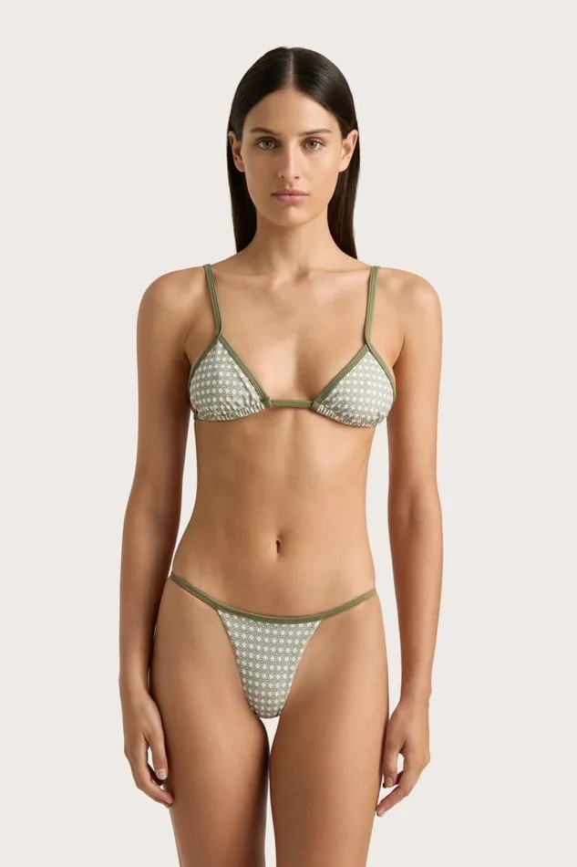 Women Faithfull The Brand Swim Manon Bikini Top Oliander Khaki