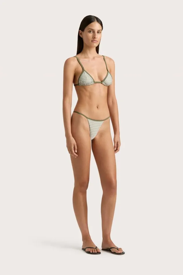 Women Faithfull The Brand Swim Manon Bikini Top Oliander Khaki
