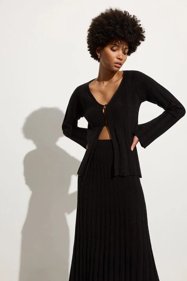 Women Faithfull The Brand Tops Athena Knit Cardigan Black