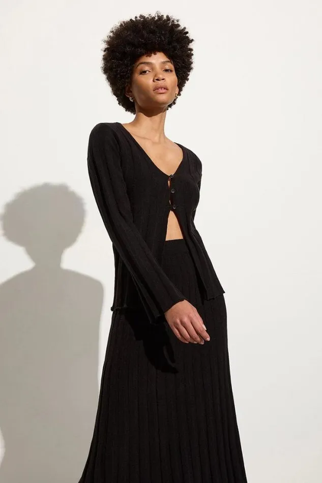Women Faithfull The Brand Tops Athena Knit Cardigan Black