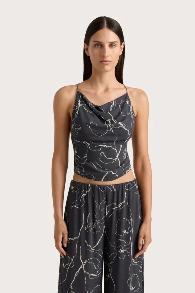 Women Faithfull The Brand Tops Aurelie Top Calla Charred Navy