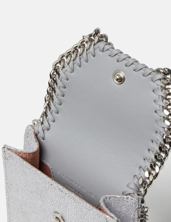 Women Falabella Crossbody Phone Pouch Silver Stella McCartney Iconic Falabella