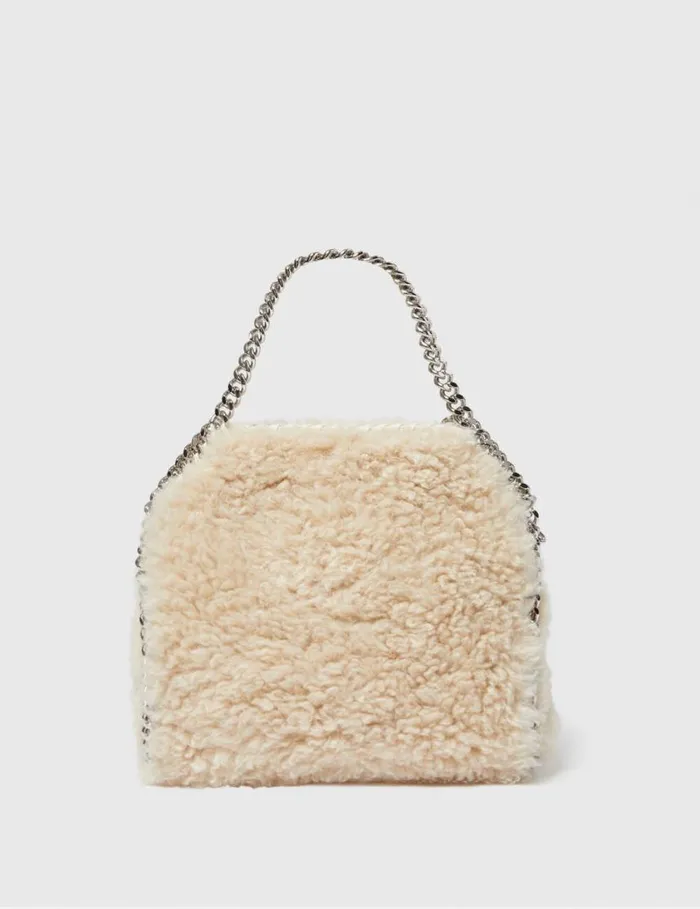 Women Falabella Mini Teddy Tote Bag Oat Stella McCartney TopHandle Bags Women Falabella Mini Teddy Tote Bag Oat Stella McCartney TopHandle Bags