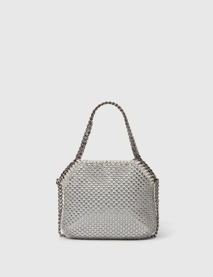 Women Falabella Tiny Crystal Tote Bag Oyster Stella McCartney Mini Bags And Clutches