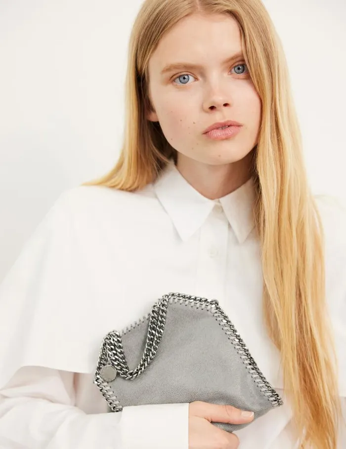 Women Falabella Tiny Tote Bag Light Grey Stella McCartney TopHandle Bags Women Falabella Tiny Tote Bag Light Grey Stella McCartney TopHandle Bags