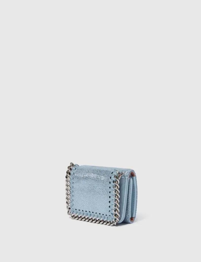 Women Falabella TriFold Wallet Sapphire Blue Stella McCartney Compact Wallets Women Falabella TriFold Wallet Sapphire Blue Stella McCartney Compact Wallets
