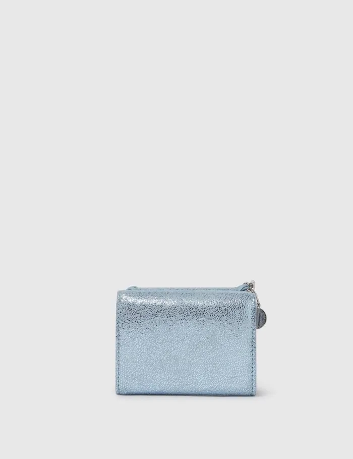 Women Falabella TriFold Wallet Sapphire Blue Stella McCartney Compact Wallets Women Falabella TriFold Wallet Sapphire Blue Stella McCartney Compact Wallets
