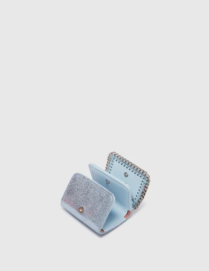 Women Falabella TriFold Wallet Sapphire Blue Stella McCartney Compact Wallets Women Falabella TriFold Wallet Sapphire Blue Stella McCartney Compact Wallets