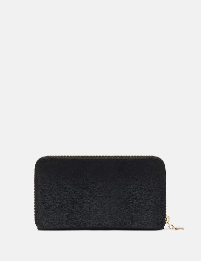 Women Falabella Zip Continental Wallet Black Stella McCartney Iconic Falabella