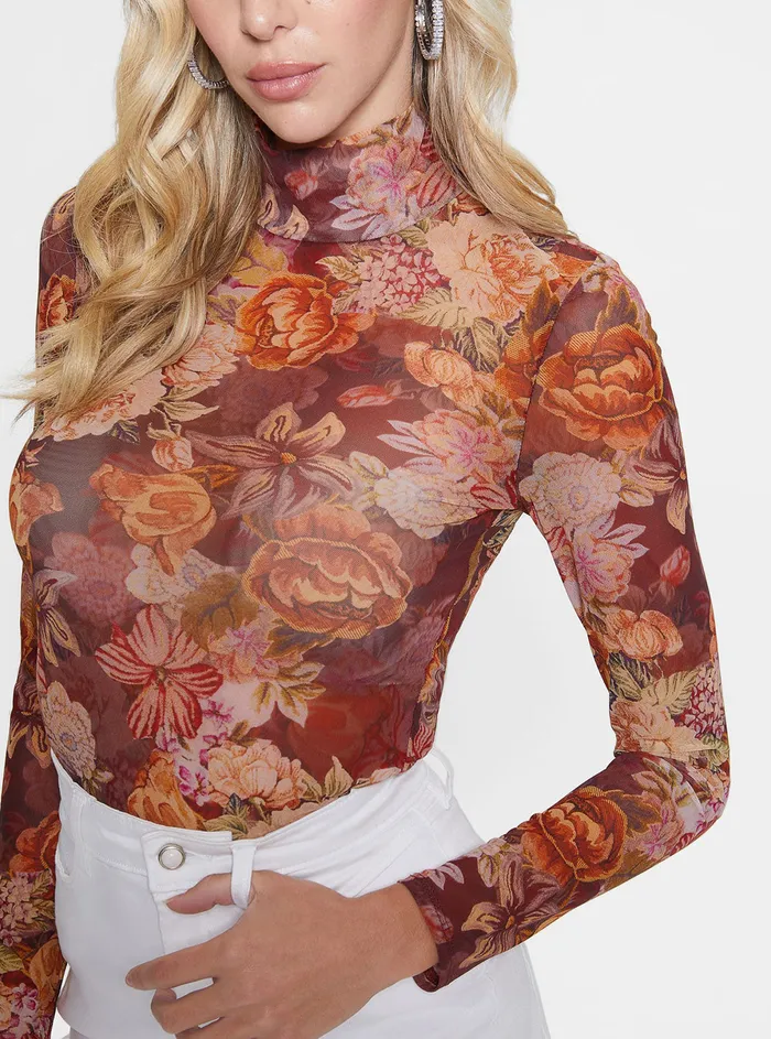 Women Fashion Tops GUESS Floral Tapestry Print Kamaria Top Women Fashion Tops GUESS Floral Tapestry Print Kamaria Top
