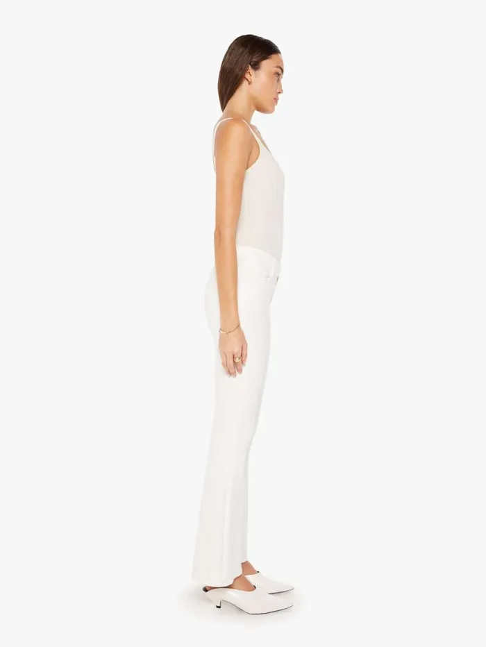 Women Flare Mother Denim The Down Low Weekender Skimp White