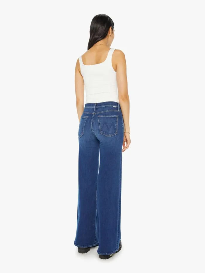 Women Flare Mother Denim The Twister Sneak Blue navy