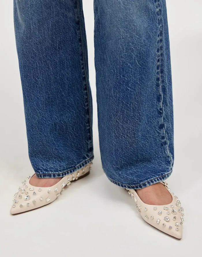 Women Flats and Loafers Madewell The Elsie Mary Jane Flat Ecru