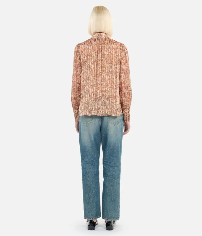 Women Flower Print Silk Top THE KOOPLES Blouses and Shirts