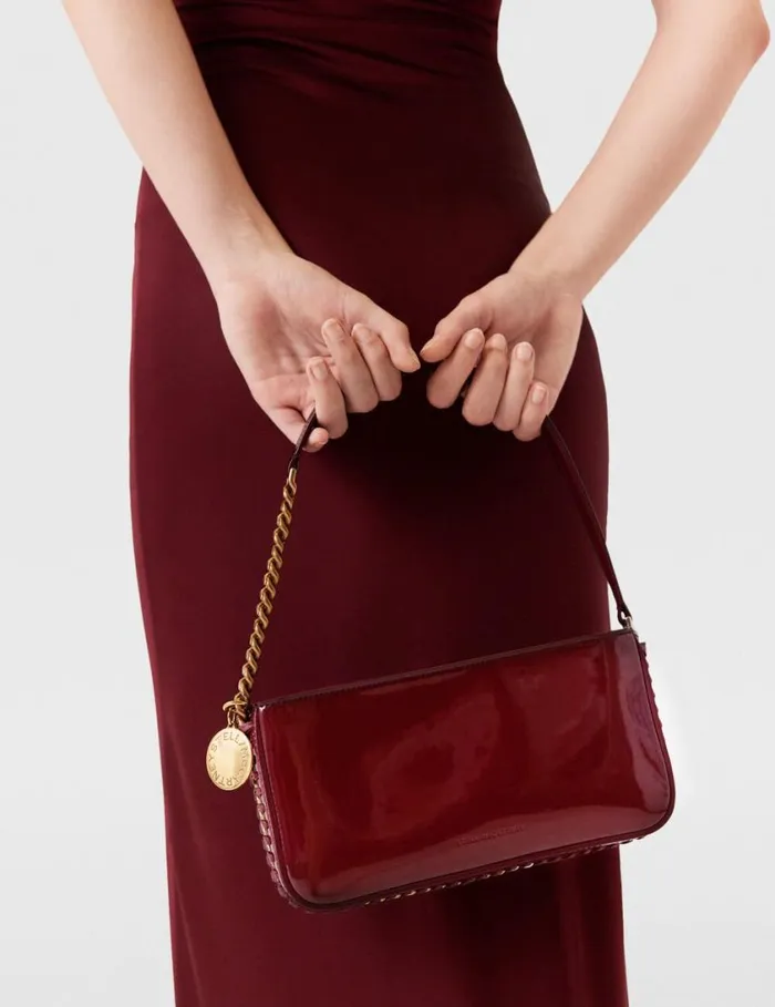 Women Frayme Baguette Shoulder Bag Burgundy Stella McCartney Mini Bags And Clutches