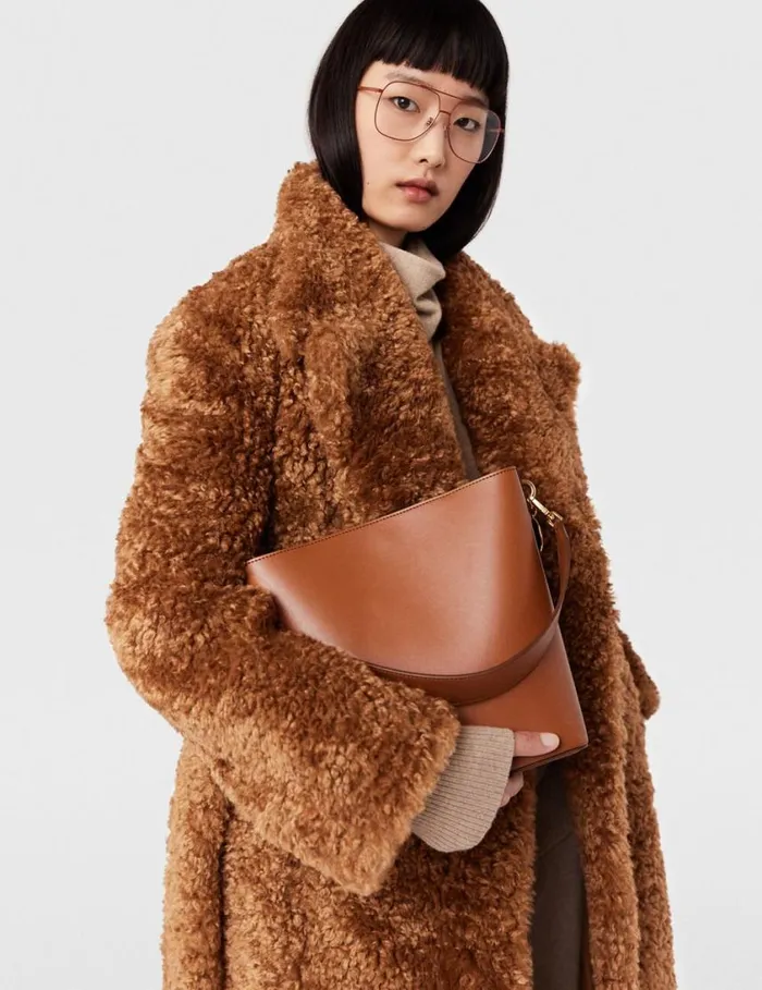 Women Frayme Bucket Tote Bag Tan Brown Stella McCartney TopHandle Bags Women Frayme Bucket Tote Bag Tan Brown Stella McCartney TopHandle Bags