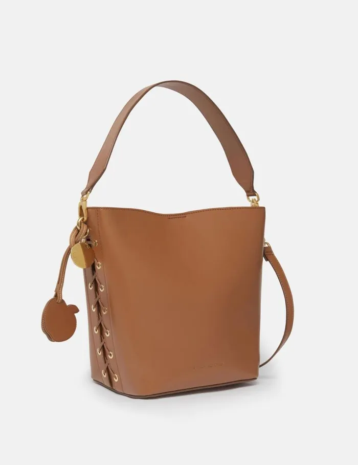 Women Frayme Bucket Tote Bag Tan Brown Stella McCartney TopHandle Bags Women Frayme Bucket Tote Bag Tan Brown Stella McCartney TopHandle Bags