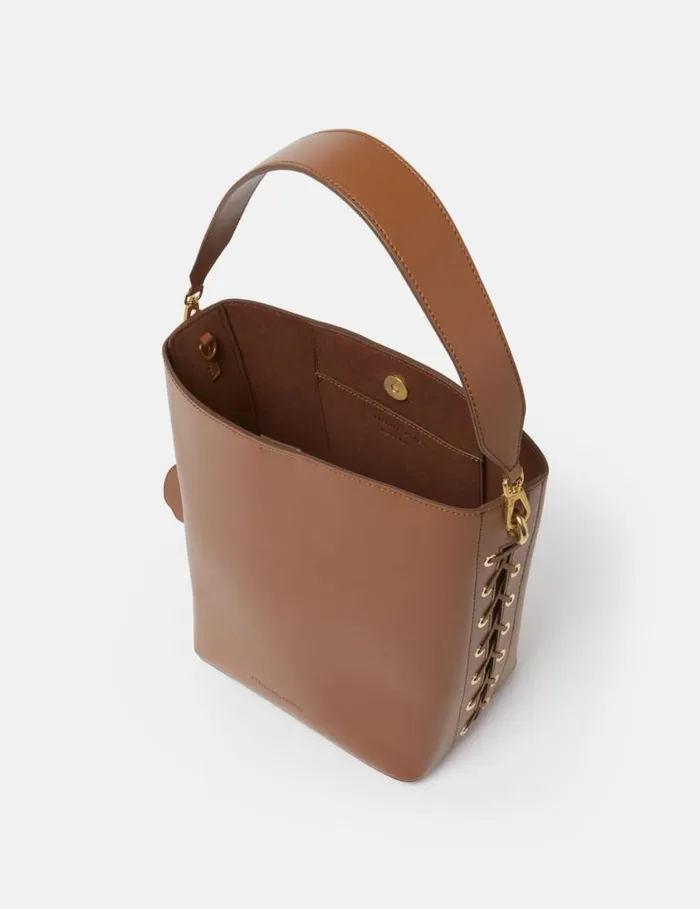 Women Frayme Bucket Tote Bag Tan Brown Stella McCartney TopHandle Bags Women Frayme Bucket Tote Bag Tan Brown Stella McCartney TopHandle Bags
