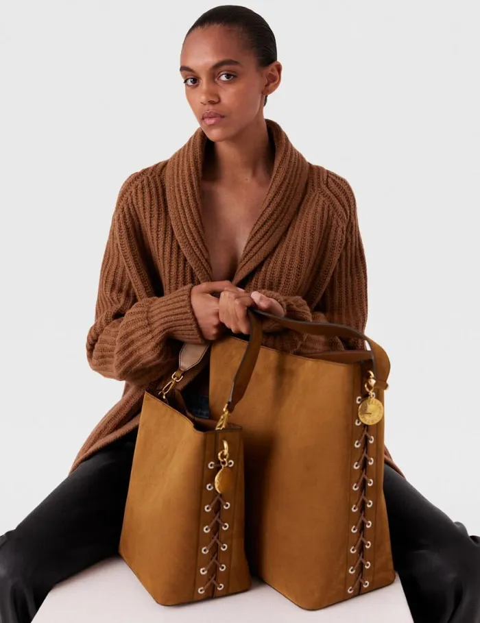 Women Frayme Whipstitch Crossbody Tote Bag Brandy Stella McCartney Crossbody Bags