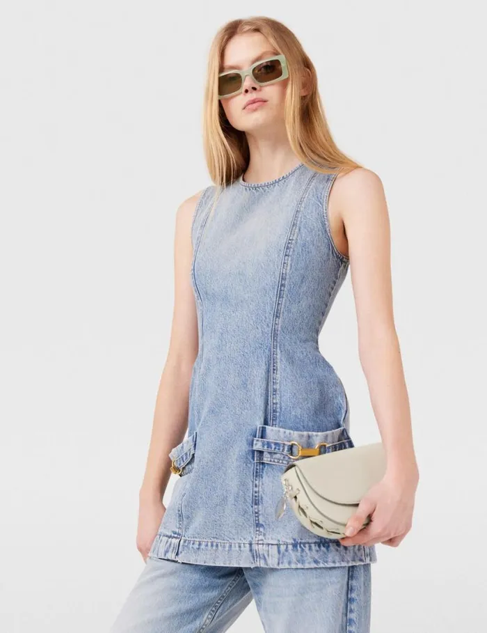 Women Frayme Whipstitch Small Shoulder Bag Clay White Stella McCartney Mini Bags And Clutches Women Frayme Whipstitch Small Shoulder Bag Clay White Stella McCartney Mini Bags And Clutches