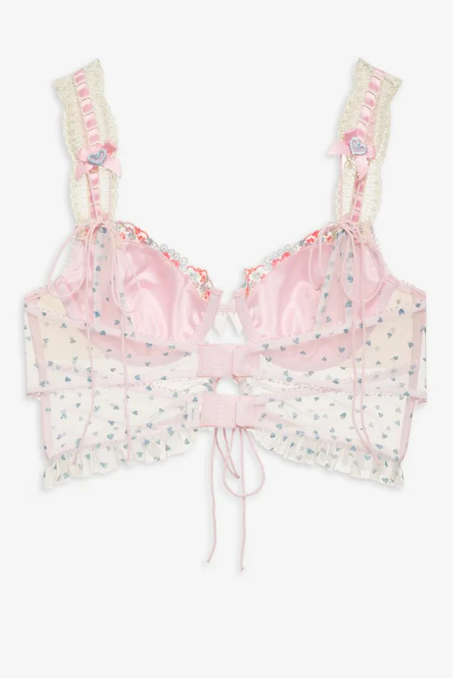 Women Gabriella Embroidered Bustier Blue For Love and Lemons Lingerie Women Gabriella Embroidered Bustier Blue For Love and Lemons Lingerie
