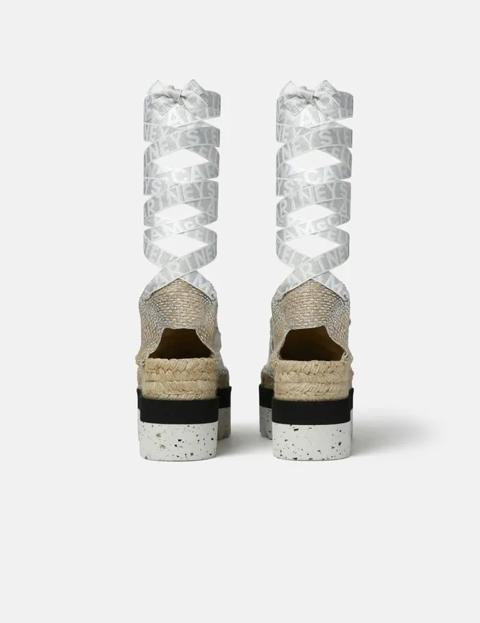 Women Gaia Platform Espadrilles Silver Stella McCartney Espadrilles Women Gaia Platform Espadrilles Silver Stella McCartney Espadrilles