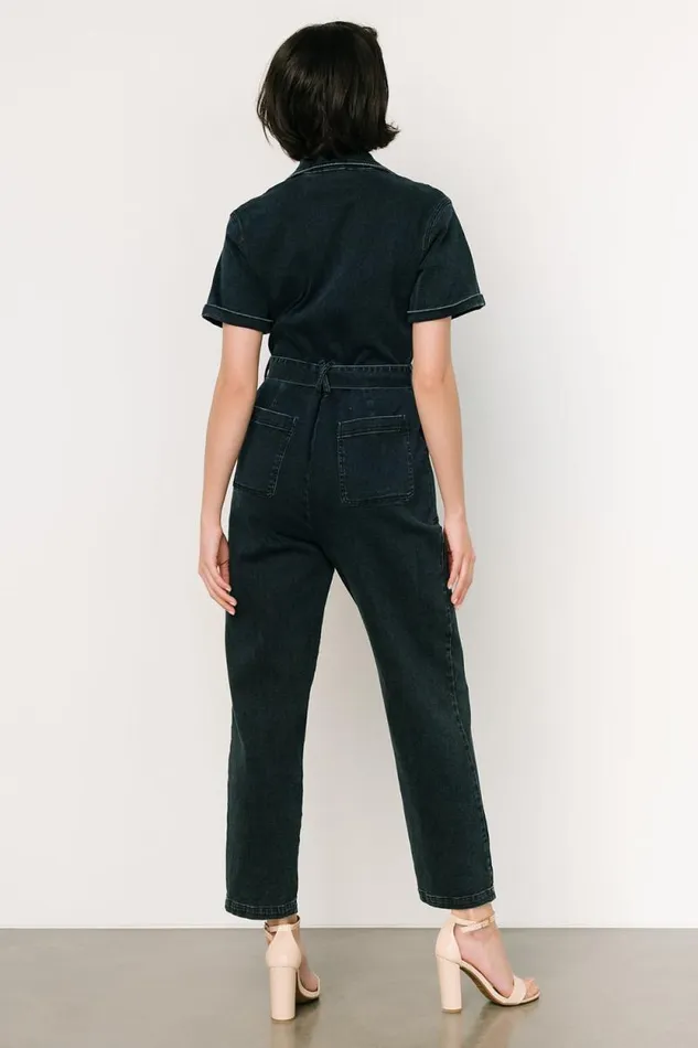 Women Geneva Button Jumpsuit Washed Black Baltic Born Jumpsuits and Rompers Women Geneva Button Jumpsuit Washed Black Baltic Born Jumpsuits and Rompers