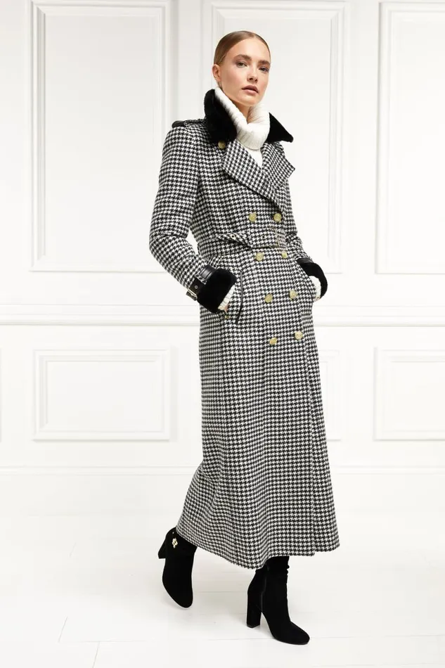 Women Gold Label Trench Houndstooth Holland Cooper Coats