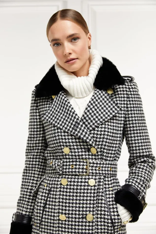 Women Gold Label Trench Houndstooth Holland Cooper Coats