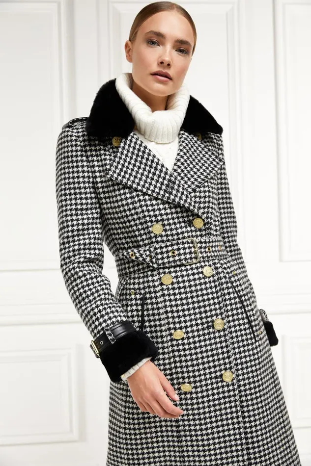 Women Gold Label Trench Houndstooth Holland Cooper Coats