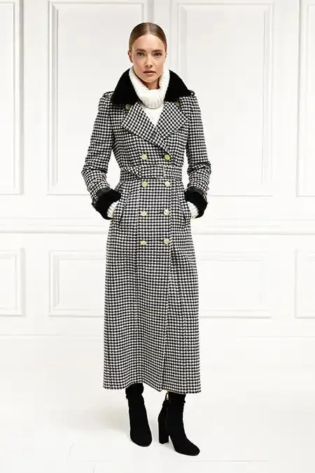 Women Gold Label Trench Houndstooth Holland Cooper Coats