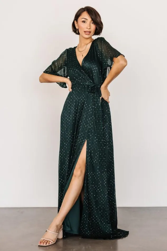 Women Grace Sparkle Gown Emerald Baltic Born Embellished and Sequined