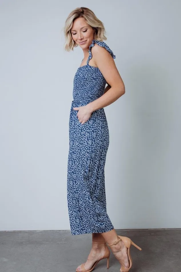 Women Hadley Smocked Jumpsuit Navy Baltic Born Jumpsuits and Rompers Women Hadley Smocked Jumpsuit Navy Baltic Born Jumpsuits and Rompers