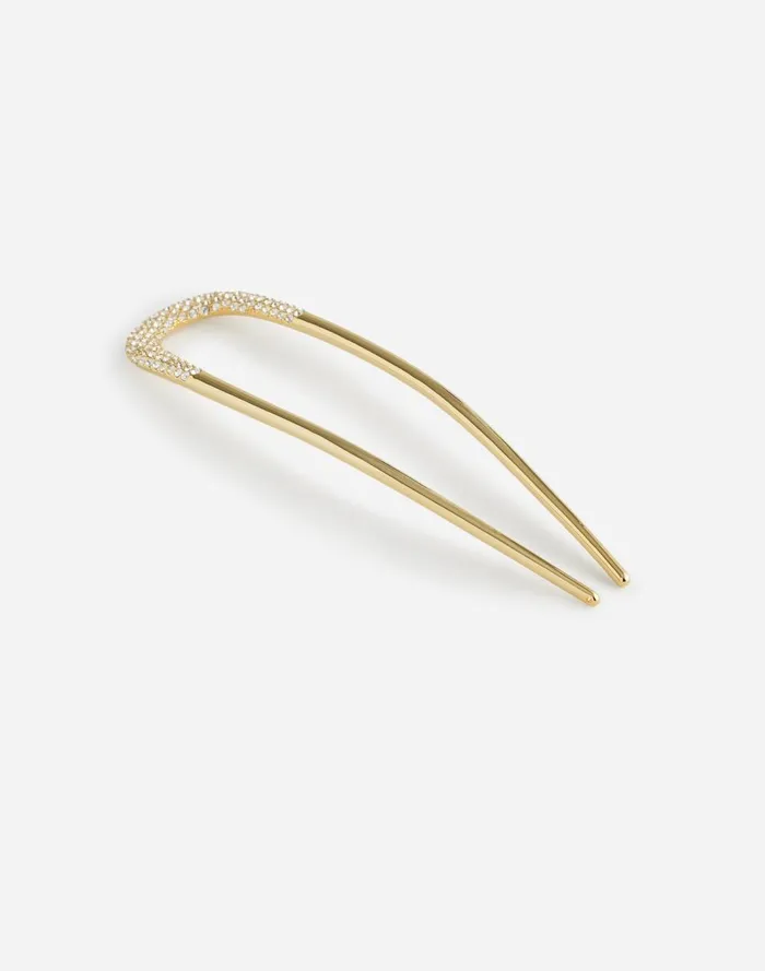 Women Hair Accessories Madewell Pav French Hair Pin Pale Gold