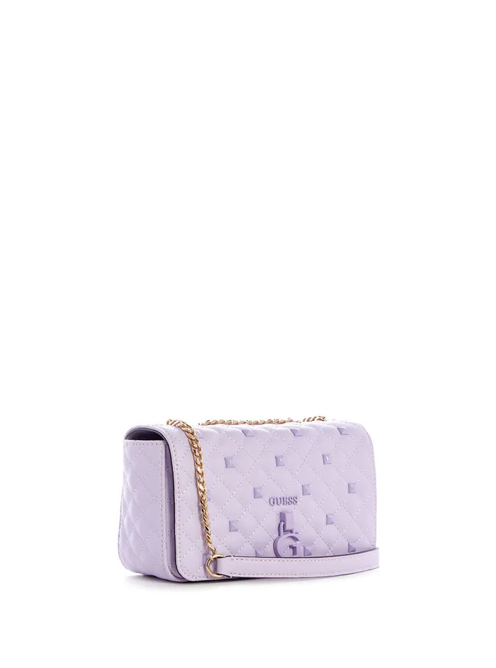 Women Half Flap GUESS Lilac Rue Rose Mini Crossbody Bag Women Half Flap GUESS Lilac Rue Rose Mini Crossbody Bag