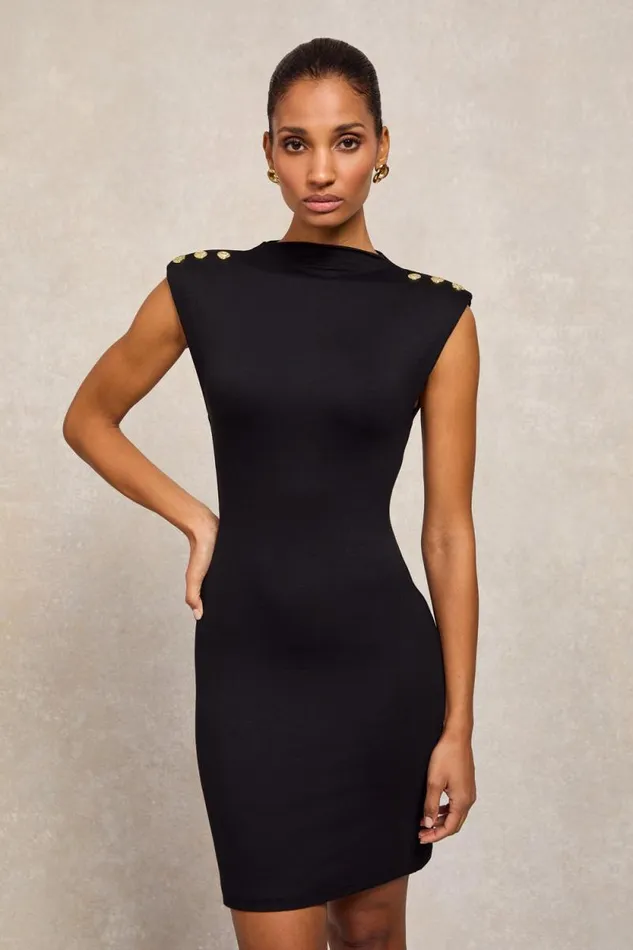 Women Harper Sleeveless Mini Dress Black Holland Cooper Dresses