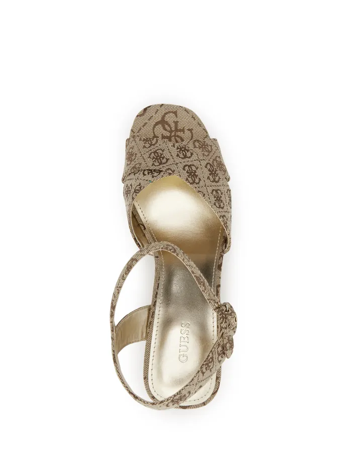 Women Heels GUESS Beige Logo Cadds Heels Women Heels GUESS Beige Logo Cadds Heels