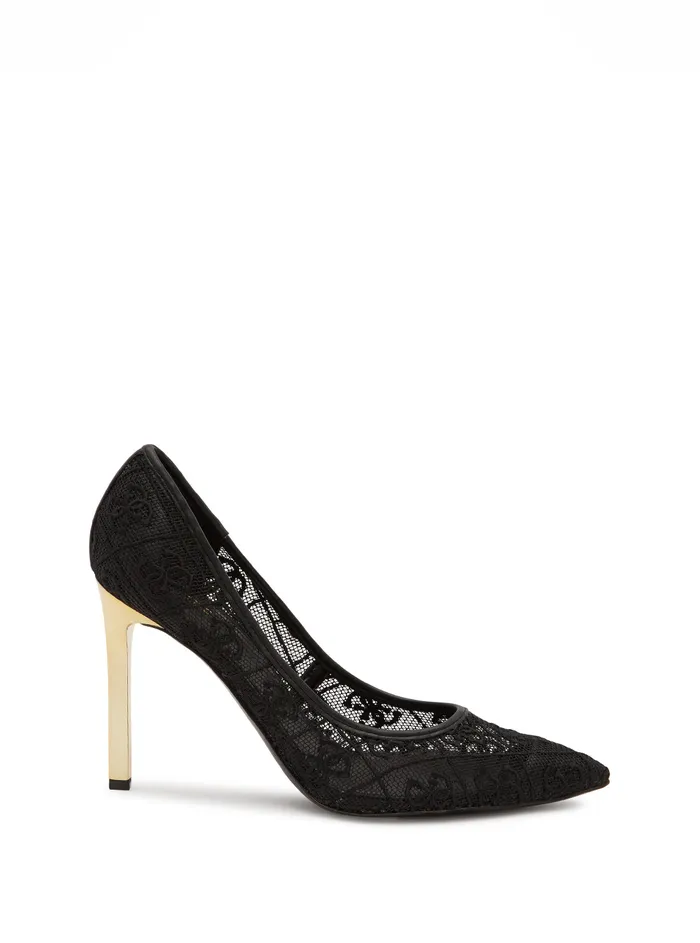 Women Heels GUESS Black Seannay Logo Pumps