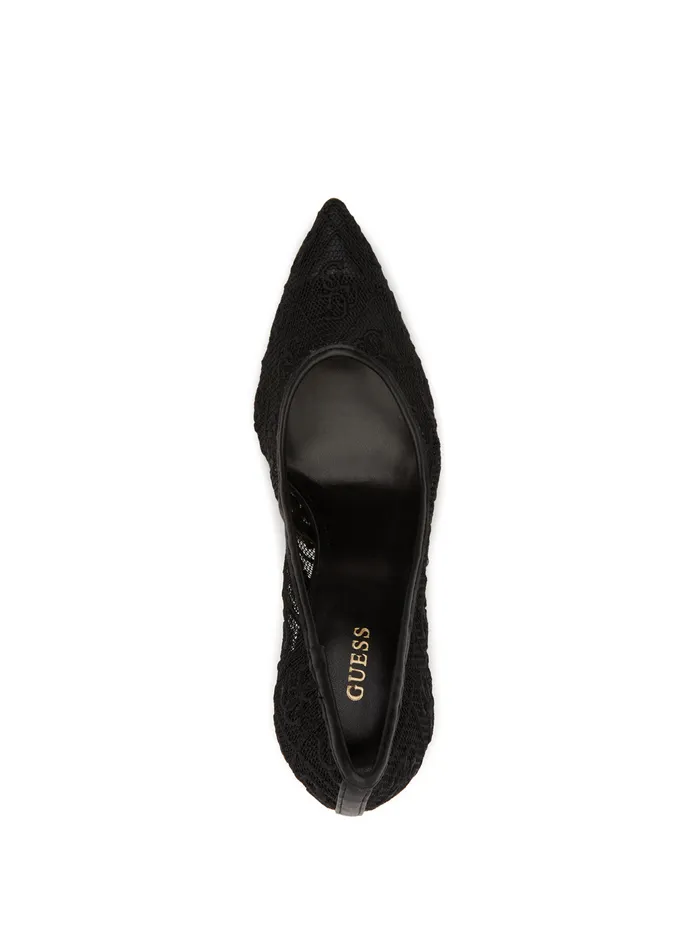 Women Heels GUESS Black Seannay Logo Pumps