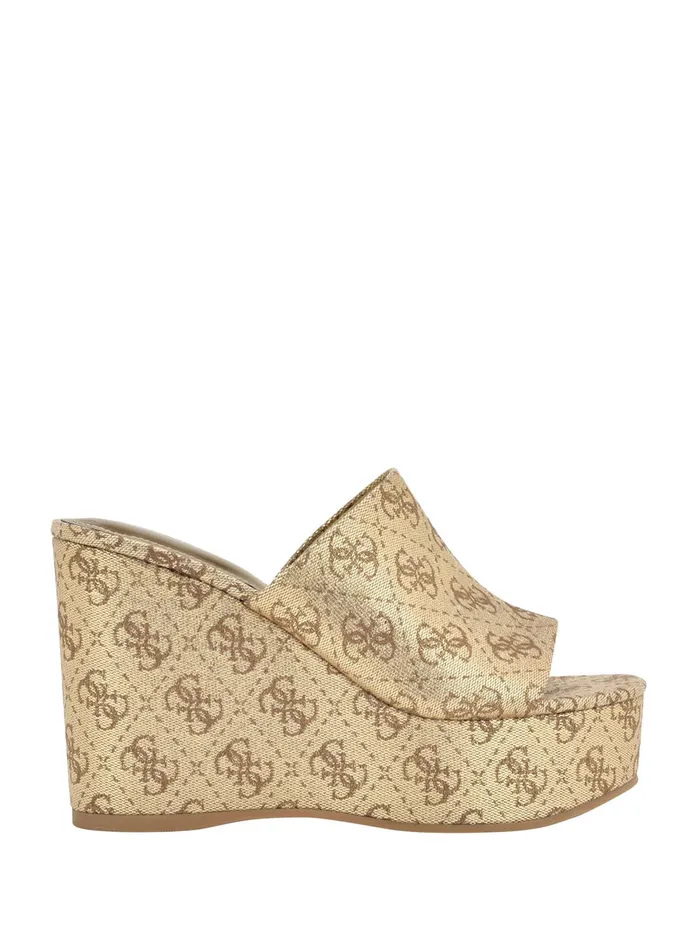 Women Heels GUESS Gold Logo Yenise Wedge Heels Women Heels GUESS Gold Logo Yenise Wedge Heels